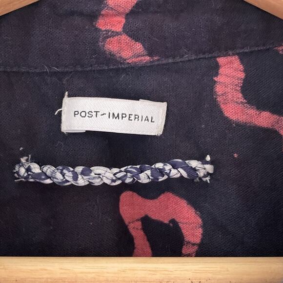 POST-IMPERIAL Ijebu Camp Shirt Hand Dyed Patterned Short Sleeve Button Up Sz XXL - Picture 7 of 10